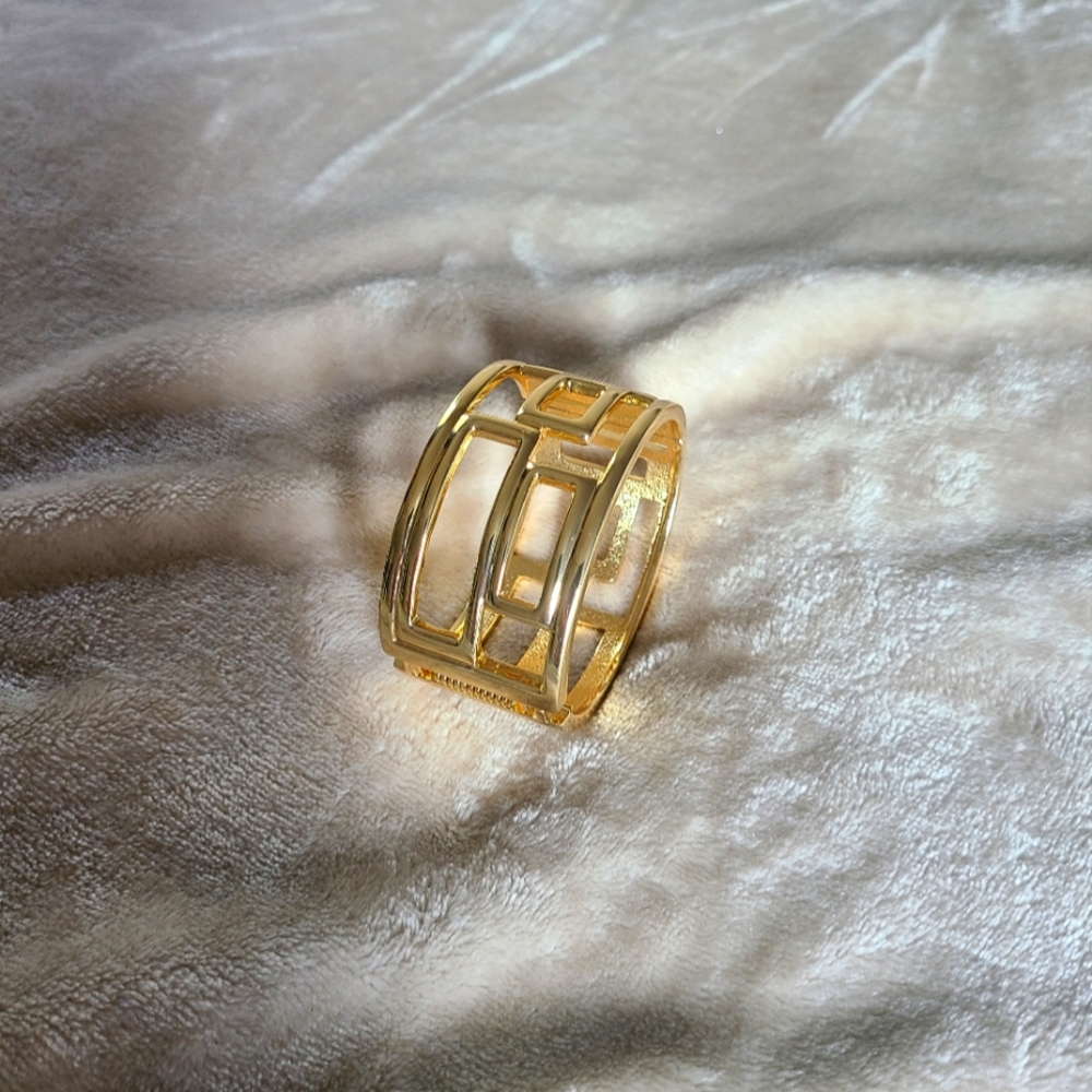 EUC Rebecca Minkoff wide hinged cuff bracelet